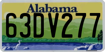 AL license plate 63DV277
