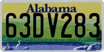 AL license plate 63DV283
