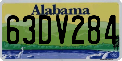 AL license plate 63DV284
