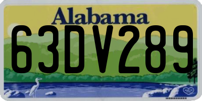 AL license plate 63DV289