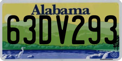 AL license plate 63DV293