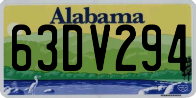 AL license plate 63DV294