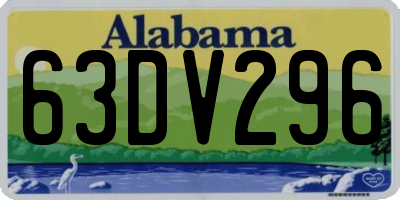 AL license plate 63DV296