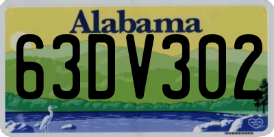 AL license plate 63DV302