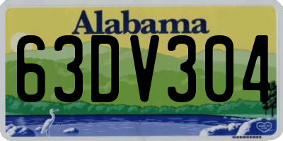 AL license plate 63DV304