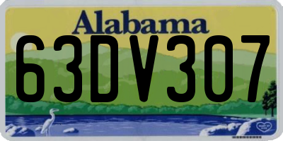 AL license plate 63DV307