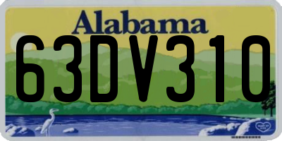 AL license plate 63DV310