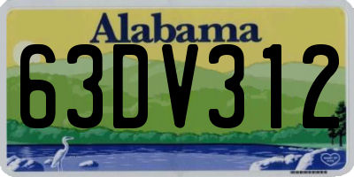 AL license plate 63DV312