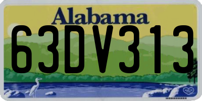 AL license plate 63DV313