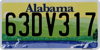 AL license plate 63DV317