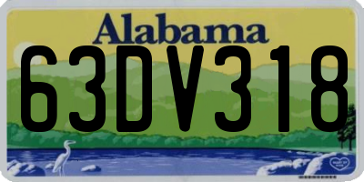 AL license plate 63DV318