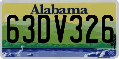 AL license plate 63DV326