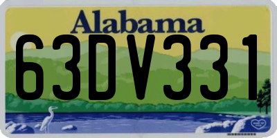 AL license plate 63DV331