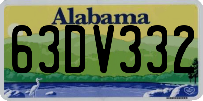 AL license plate 63DV332