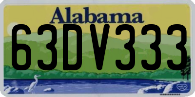AL license plate 63DV333