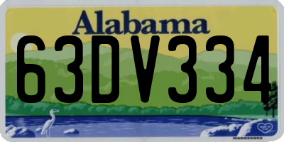 AL license plate 63DV334