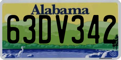 AL license plate 63DV342