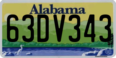 AL license plate 63DV343