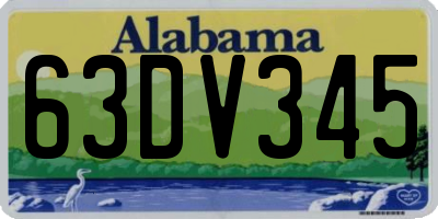 AL license plate 63DV345