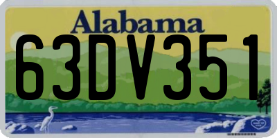 AL license plate 63DV351