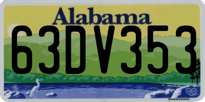AL license plate 63DV353