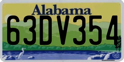 AL license plate 63DV354