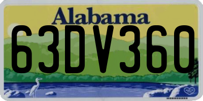 AL license plate 63DV360