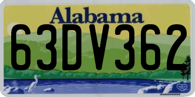 AL license plate 63DV362