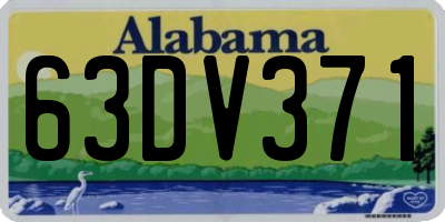 AL license plate 63DV371