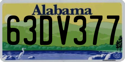 AL license plate 63DV377