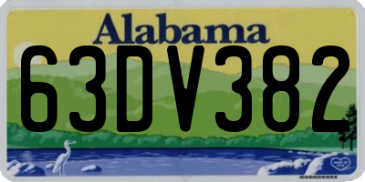 AL license plate 63DV382
