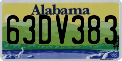 AL license plate 63DV383