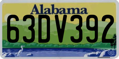 AL license plate 63DV392