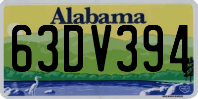 AL license plate 63DV394