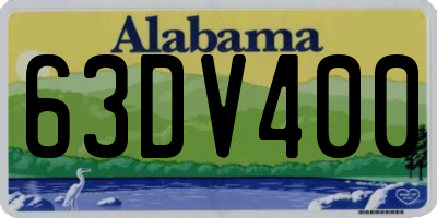AL license plate 63DV400