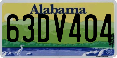 AL license plate 63DV404