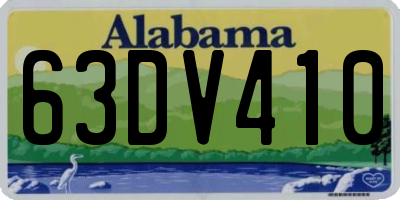 AL license plate 63DV410