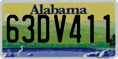 AL license plate 63DV411