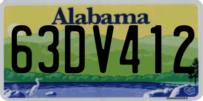 AL license plate 63DV412