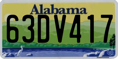 AL license plate 63DV417