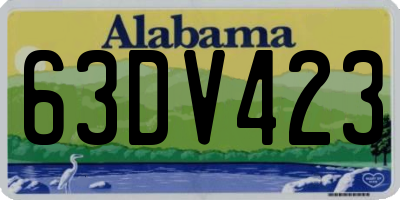 AL license plate 63DV423