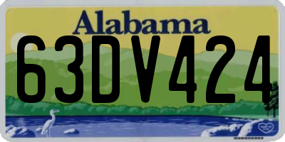AL license plate 63DV424