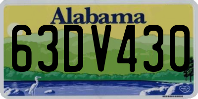 AL license plate 63DV430