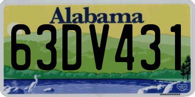 AL license plate 63DV431