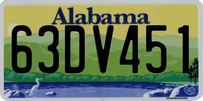 AL license plate 63DV451