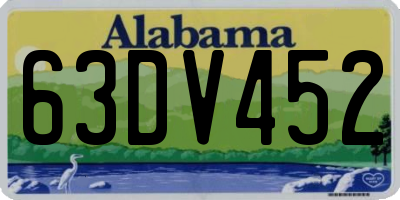 AL license plate 63DV452