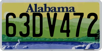 AL license plate 63DV472