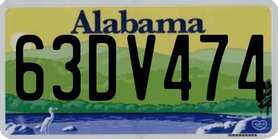 AL license plate 63DV474