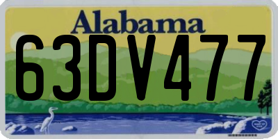 AL license plate 63DV477