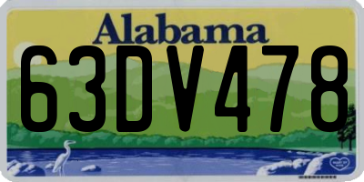AL license plate 63DV478